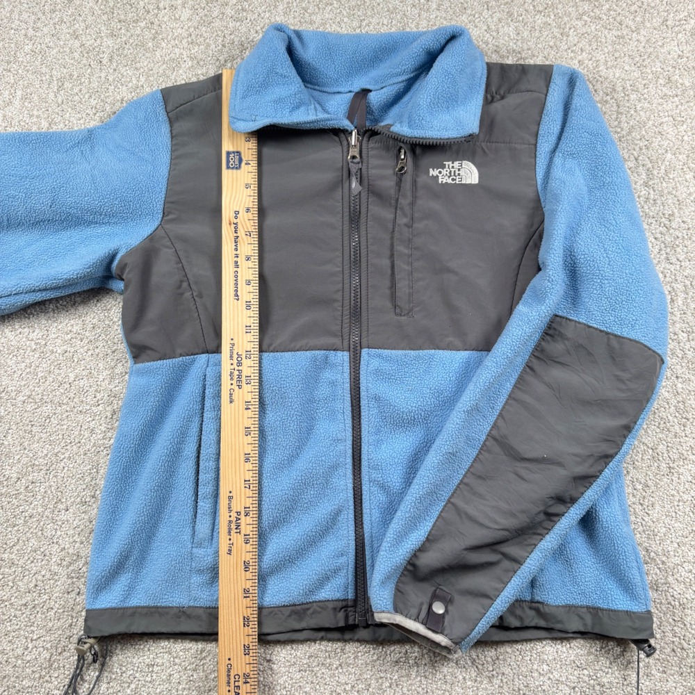 The North Face Denali Fleece Jacket Womens L Blue Gray Full Zip Colorblock - Picture 2 of 7
